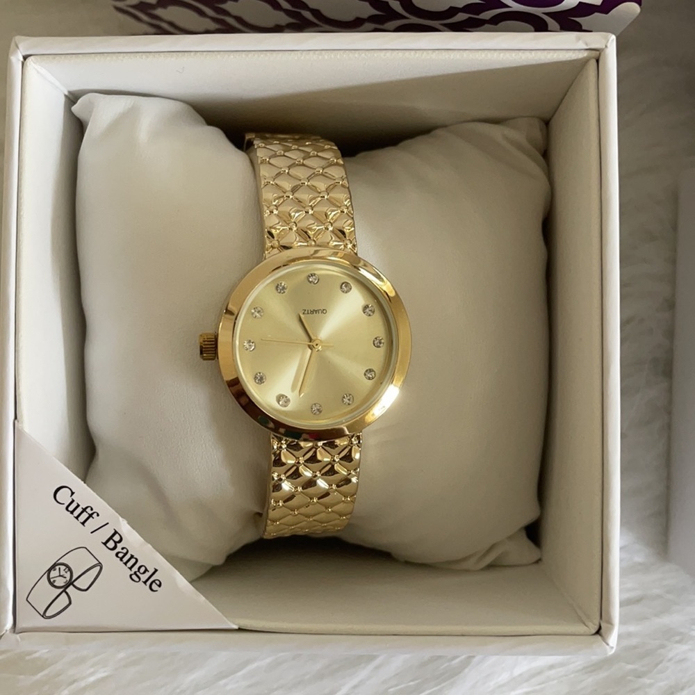 NEW GOLD Crystal Dial Fashion Bracelet Watch - Picture 5 of 9